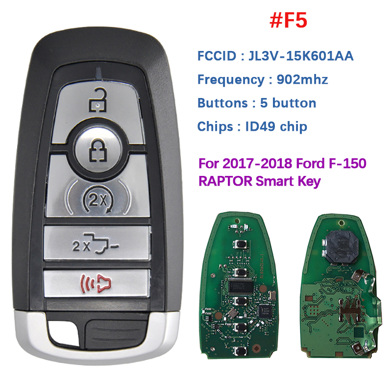 CN018109 315/434/868/902 Remote Key For Ford Edge Explorer Expedition Fusion Mondeo F150 Replacement Smart Keyless Promixity