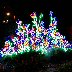 ไฟประดับรูปดอกไม้ LED สำหรับตกแต่งสวนกลางแจ้ง กันน้ำ ไฟประดับสวนลายดอกพลัม ไฟตกแต่งภูมิทัศน์ - Product Image 1