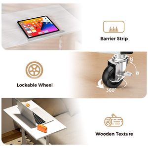 Scrivania Regolabile in Altezza con Piano Inclinabile, Tavolo Portatile Pieghevole per Laptop, per <span class=keywords><strong>Casa</strong></span>, Ufficio, Lavoro e Camminata - Product Image 6
