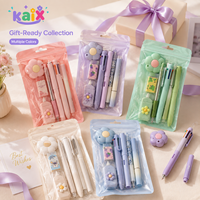 KAIX Corée Australie Ensemble de papeterie en gros OEM ODM personnalisé avec fleurs, ensemble de cadeaux de papeterie sûrs pour enfants