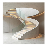 Lustre LED moderne en cantilever pour intérieur et extérieur, design en spirale incurvée pour escalier, avec matériaux en bois massif et en métal