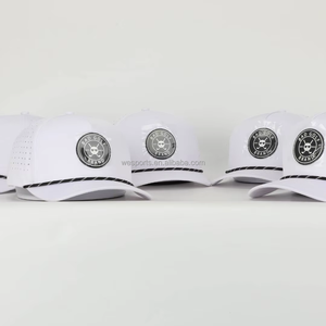 防水5パネルポリエステルゴルフハット、カスタムロゴPVCパッチ付き、ゴラス・ペルソナリサダス、アウトドアスポーツ、レーザーカット穴あき野球帽 - Product Image 4