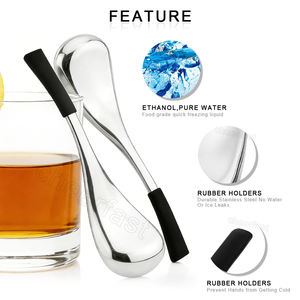 Новый дизайн: Набор больших металлических камней для виски, многоразовые охлаждающие камни, подарочный набор из 2 штук для любителей виски - Product Image 5