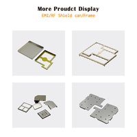 Pelindung RF Nikel Perak Kustom, Penutup Perisai EMI PCB, Desain Satu Bagian Dua Bagian untuk Pemasangan Solder Papan Sirkuit