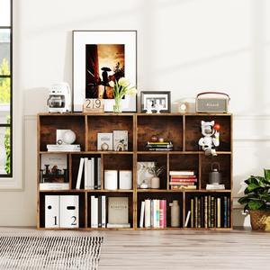 Étagère <span class=keywords><strong>à</strong></span> livres en bois rustique vintage <span class=keywords><strong>à</strong></span> 3 niveaux, 300 MOQ, avec 7 cubes de rangement <span class=keywords><strong>pour</strong></span> jouets, <span class=keywords><strong>à</strong></span> poser au sol - Product Image 5