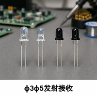 Émetteur LED IR 3 mm 940 nm à trou traversant, diode électroluminescente infrarouge de petite taille