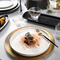 Autres fournitures d'hôtel de mariage Assiette de luxe Vaisselle en céramique & Vaisselle de table assiettes en porcelaine ensemble d'assiettes de Restaurant