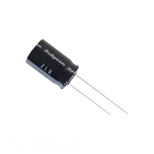 Distribuidor Autorizado, Condensador de Aluminio de 1800 uF, 10ZLQ1800MEFC8X20, de Orificio Pasante, 1800UF, 20%, 10V, Radial - Product Image 1