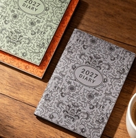 Carnet à motifs vintage - Journal d'affaires épais - Carnet relié à la main