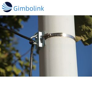 Kit de fixation en métal argenté Gimbo pour câble de descente ADSS, équipement de raccordement de fibre optique FTTH, certifié CE RoHS FCC - Product Image 3