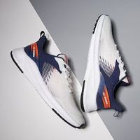 Chaussures de sport et de loisirs pour hommes, respirantes, en maille, semelle intermédiaire en PU, semelle extérieure en caoutchouc, design tendance printemps-été, vente en gros