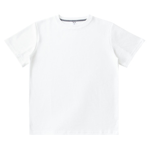 Summer Casual Customized Logo Blank Solid Breathable Knitted 100% Cotton Oversized <b>Waffle</b> Short Sleeve T-<b>shirt</b> - Product Image 5