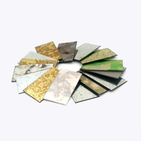 Dosseret 4x6 pouces fumé antique miroir panneau carrelage sticker mural carré pour le travail d'art