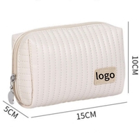 Sac de rangement de voyage compact Style Ins exquis petit sac cosmétique de lavage par lots avec fermeture à glissière motif de fil de mode
