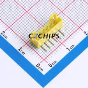 WAFER-PH2.0-6PWZ-H62 Wire-to-Board Pin Header Bent Lead Through Hole,P=2mm Connector 1x6P 2mm Right Angle Insert PH - Product Image 1