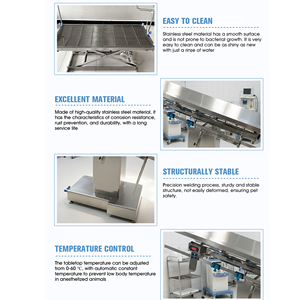 Mesa Quirúrgica Veterinaria Hidráulica de Acero Inoxidable con Soporte para Vía Intravenosa y Cuenco para Operaciones y Diagnóstico en Hospitales Veterinarios - Product Image 5