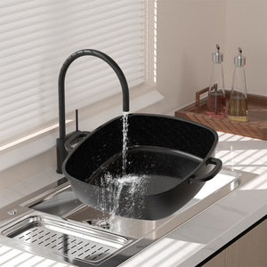 Sartén Rectangular Century de Aleación de Aluminio, Antiadherente, Compatible con Cocina de Inducción, Apta para Lavavajillas, con Tapa de Vidrio - Product Image 2