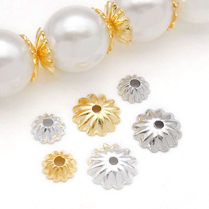 Accessoires de bijouterie en forme de fleur, plaqués or et argent, pour projets créatifs, taille 10 mm - Product Image 4