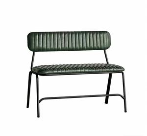 Sillas de Comedor Dobles de Hierro Forjado Estilo Vintage, Sillas con Respaldo de Cuero Estilo Industrial Campestre Americano para Restaurante o Cafetería - Product Image 1