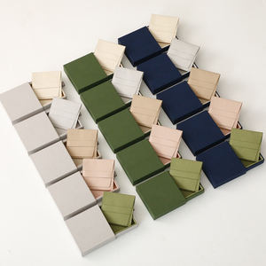 Boîte à bijoux coulissante personnalisée avec logo, en papier recyclable, très vendue, pour le rangement de colliers, emballage portable carré - Product Image 5