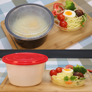 Disposable Soup And Noodle Bowl Double Layer Round 1250Ml With <b>Lid</b> <b>Microwave</b> Safe For Takeout Packaging - Product Image 2