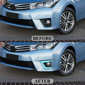 ไฟตัดหมอก LED DRL ไฟวิ่งกลางวันสำหรับ <span class=keywords><strong>Toyota</strong></span> Corolla <span class=keywords><strong>altis</strong></span> 2014 2015 2016สัญญาณไฟเลี้ยว2017อุปกรณ์เสริมรถยนต์12V - Product Image 6