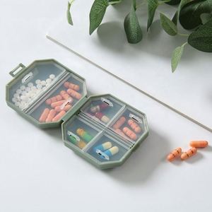 Boîte à pilules hebdomadaire JH Medibox avec logo personnalisé, en PP, résistante aux enfants, avec coupe-comprimés et protection de lame, vente directe usine - Product Image 4