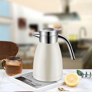 DB 2.2L Insulated Stainless Steel Vacuum Flask Thermal <b>White</b> Coffee Water <b>Jug</b> Bottle - Product Image 4