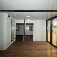 Maison Modulaire Pliante de Luxe de Haute Qualité, 2-3 Chambres, Maisonnette Préfabriquée Mobile, 20ft 30ft 40ft, Extensible, Utilisation Commerciale, Acier Sandwich
