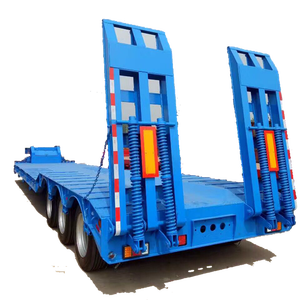 Semirremolque de Plataforma Baja de Acero de 4 Ejes y 80 Toneladas, <span class=keywords><strong>Remolque</strong></span> de Camión de Carga Pesada de 80T, Marca SINO, 14-16m, en Venta - Product Image 4