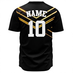 เสื้อเบสบอลทีมแบบกำหนดเอง - ดีไซน์กระดุมเต็มตัว พิมพ์ลายแบบซับลิเมชั่น โพลีเอสเตอร์ 100% ระบายอากาศได้ดี ซับเหงื่อ บริการ OEM สำหรับ - Product Image 2