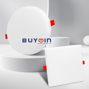 Plafón <span class=keywords><strong>led</strong></span> sin marco, panel de luz <span class=keywords><strong>Empotrado</strong></span> redondo de 9w, AC85-265V, 12w, 18w, 24w, 36W - Product Image 1