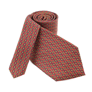 <span class=keywords><strong>Corbata</strong></span> de Seda <span class=keywords><strong>Roja</strong></span> de Lujo con Estampado Geométrico Floral, Corbatas de Moda Hechas a Mano, <span class=keywords><strong>Corbata</strong></span> para <span class=keywords><strong>Traje</strong></span> - Product Image 2
