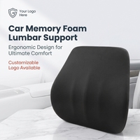 Coussin de soutien lombaire ergonomique en mousse à mémoire de forme avec logo personnalisé, directement de l'usine, pour siège de voiture et chaise de bureau universels