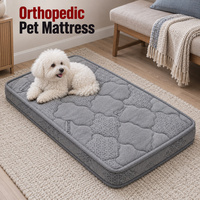 Matelas orthopédique personnalisé pour chien avec options de matelassage et housse amovible lavable pour literie pour animaux de compagnie