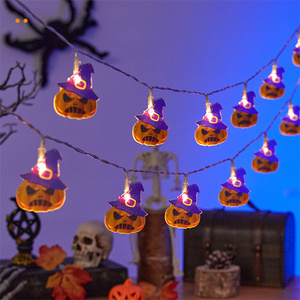Accessoires de fête <span class=keywords><strong>Smiley</strong></span> Plat Citrouille Fantôme À Piles Décoratif Led Guirlande Lumineuse Pour Halloween Chambre De Vacances Bar Décoration - Product Image 3