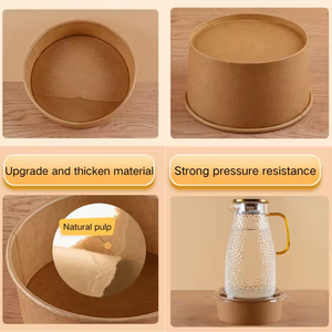 Bicchieri di Carta Biodegradabili Personalizzati con Logo Stampato, Monouso, a Parete Singola, per Alimenti, in Carta Kraft, Misure Personalizzate per <span class=keywords><strong>Gelato</strong></span> - Product Image 4