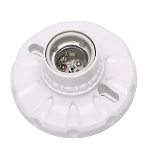 Bán buôn E27 giữ đèn LED chiếu sáng ổ cắm Adapter Màu Trắng nhựa Điện phụ kiện ánh sáng bóng đèn phù hợp