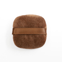 Houppette carrée en velours doux Pinkz avec logo personnalisé OEM, outils d'application de poudre, éponge de maquillage