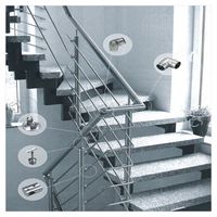 Prima Minimalistisches Rundes Metallgeländer Maßgefertigtes Vertikales Stangen-Geländer für Moderne Haus-Treppengestaltung