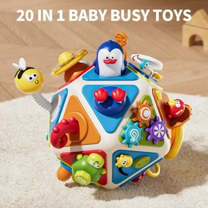 Cube d'activité sensorielle 20 en <span class=keywords><strong>1</strong></span> trieur de bébé <span class=keywords><strong>jouet</strong></span> d'apprentissage pour <span class=keywords><strong>1</strong></span> <span class=keywords><strong>an</strong></span> garçons filles cadeau d'<span class=keywords><strong>anniversaire</strong></span> - Product Image 3