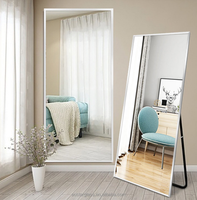Miroir encadré de forme irrégulière en alliage d'aluminium, élégant et luxueux, de formes et tailles personnalisées, pour la décoration de la maison