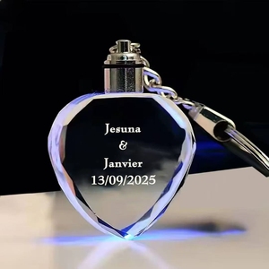 Llavero de Cristal K9 en Blanco con LED, Venta al por Mayor de Fábrica, Llavero de Cristal Personalizado para Promociones Corporativas y Llaveros con Logotipo al por Mayor - Product Image 5