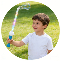Venta al por mayor de fábrica: Varita de burbujas eléctrica para exteriores, juguete de burbujas para niños, material de plástico, regalos, juguetes de verano para fiestas.