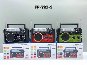 Fp-722-s Haut-parleur solaire double, caisson de basses haute puissance, récepteur multibande professionnel, radio AM FM SW1-2 avec antenne télescopique - Product Image 5