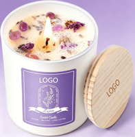 Ensemble cadeau de bougies parfumées pour la décoration de la maison de luxe, étiquette privée, pot en verre, cire de soja à la vanille pour Noël et anniversaire, bougies parfumées