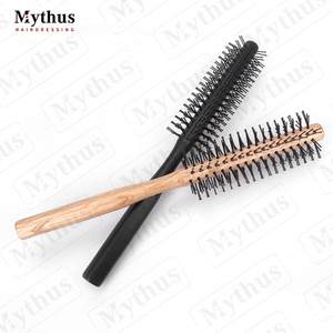 Mini <span class=keywords><strong>brosse</strong></span> à <span class=keywords><strong>cheveux</strong></span> ronde en bois résistant à la chaleur pour franges <span class=keywords><strong>cheveux</strong></span> courts - Product Image 2