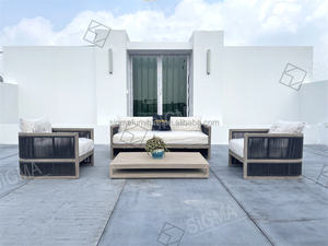 2025 nouveau canapé à vendre mobilier d'extérieur teck ensemble <span class=keywords><strong>de</strong></span> <span class=keywords><strong>salon</strong></span> canapé Patio Myanmar teck bois <span class=keywords><strong>jardin</strong></span> extérieur canapé - Product Image 2