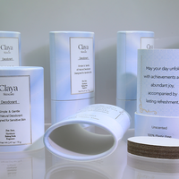 Emballages personnalisés biodégradables en carton pour déodorants en stick, contenants ovales blancs, noirs, bruns, tubes en papier kraft pour baume à lèvres