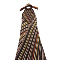 Ensemble Chic Européen et Américain pour Femme : Haut Tricoté à Rayures et Paillettes Color Block, Col en V, Manches Courtes, Style Vacances